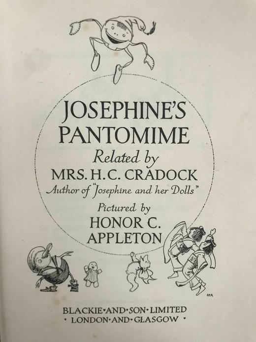 约20世纪早期 克拉多克夫人《约瑟芬的哑剧》 阿普尔顿8幅彩色与多幅黑白插图 精装16开 商品图3