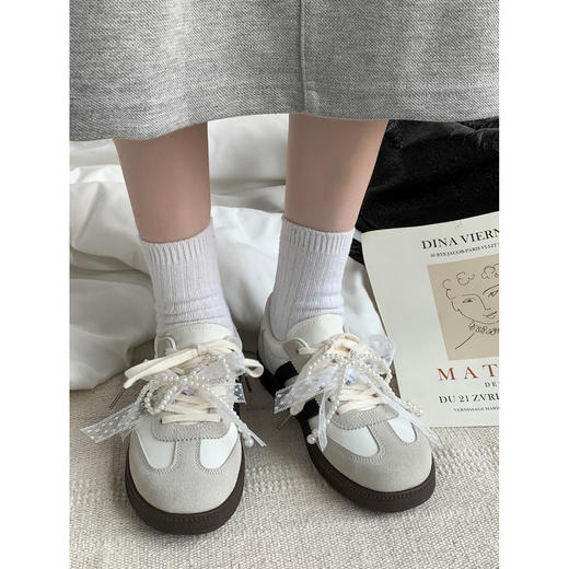 【YW】无忧购韩系ins温柔百搭可拆卸蝴蝶结休闲平底德训鞋MIS-2680（截单后7天发货) 商品图12