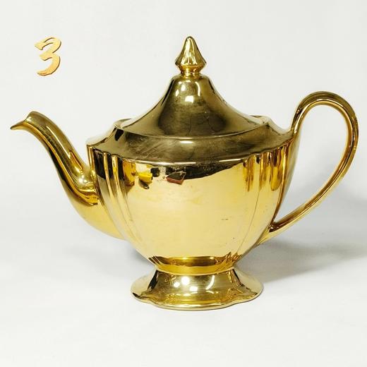 一组欧洲进口骨瓷金壶，璀璨夺目的镀金工艺散发着柔和而迷人的光泽 商品图5