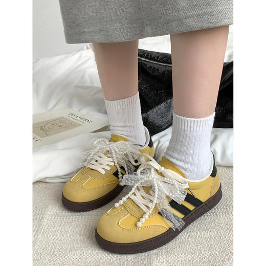 【YW】无忧购韩系ins温柔百搭可拆卸蝴蝶结休闲平底德训鞋MIS-2680（截单后7天发货) 商品图5