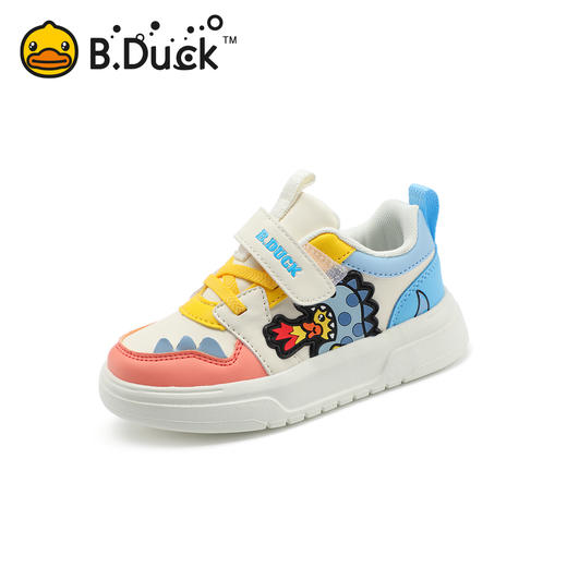 BDuck小黄鸭童鞋女童板鞋低帮春季小童儿童白色休闲童鞋24-32 B3586975 商品图1