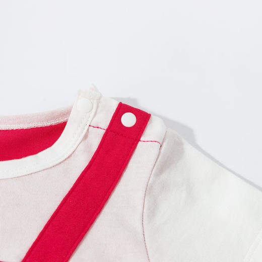 迪士尼【纯棉A类】25夏季新款女童短袖肩开连体衣亲肤透气哈衣爬爬服ZD2EL006 商品图7