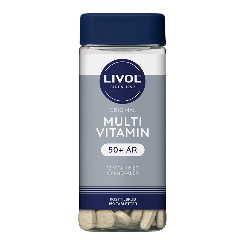 [丹麦]新版Livol综合维他命50+ 150粒. New ! Livol Multivitamin 50+ 150stk.