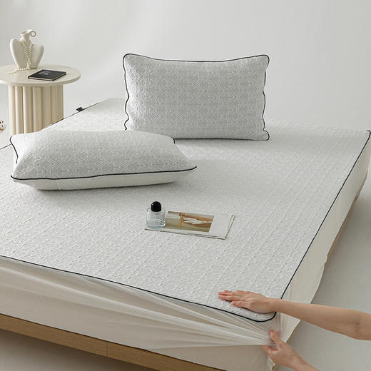 顶柔6D空气层PE霜感软凉席三件套（床笠款）-LX7079 商品图3