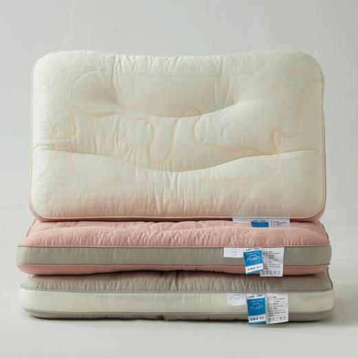 自然醒云柔刺绣猫猫枕头助睡眠护颈椎侧睡云朵枕芯单人整学生宿舍枕头男XK 商品图0