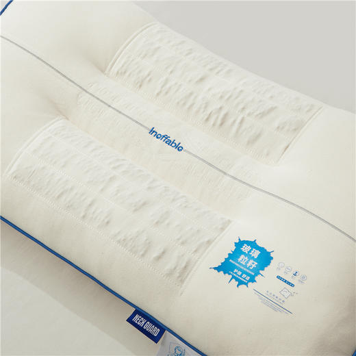 自然醒玻璃粒籽护颈枕全棉纯棉枕芯护颈椎枕不易变形按摩枕家用一对枕头枕芯XK 商品图9