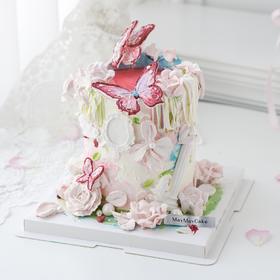 【提前5天预定】蝴蝶莫奈花园蛋糕【D5049】