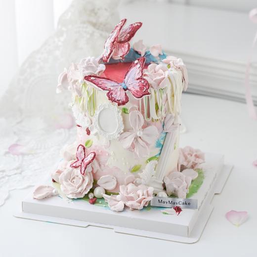 【提前5天预定】蝴蝶莫奈花园蛋糕【D5049】 商品图0