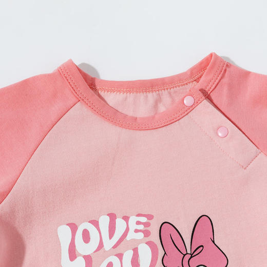 迪士尼【米妮&黛丝】25夏季新款女童肩开连体衣短袖透气哈衣清爽爬服ZD2EL003 商品图7