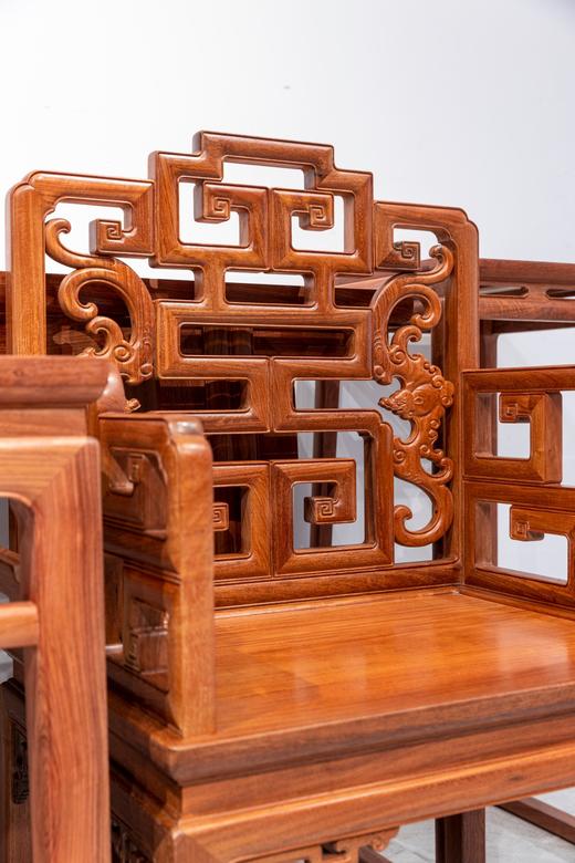 红桥红  家具严选  缅甸花梨（大果紫檀）【福寿中堂六件套】 商品图5