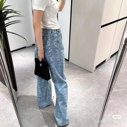 CHANEL香奈儿24SS小香满印后袋珠片慵懒风且时髦百搭款长裤（DQJ） 商品图6