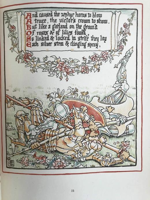 1891年 沃尔特·克兰《夏日女王》 40余页精美彩色插图 精装16开 商品图6