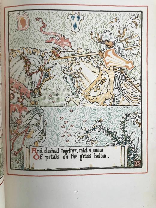 1891年 沃尔特·克兰《夏日女王》 40余页精美彩色插图 精装16开 商品图9