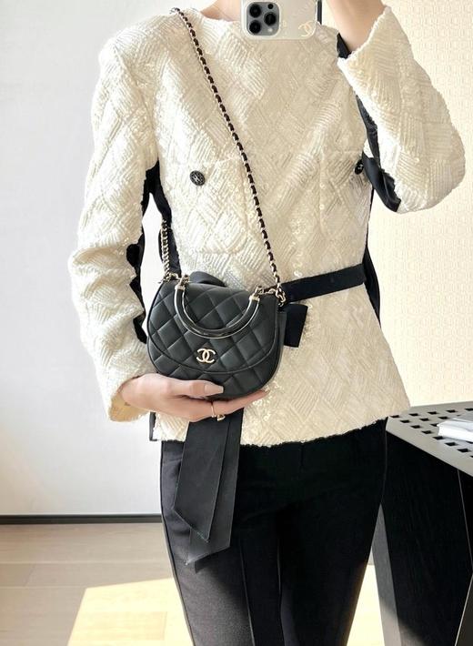 CHANEL香奈儿25C品牌徽标翻盖开合小羊皮单肩斜挎手提包（HH） 商品图3