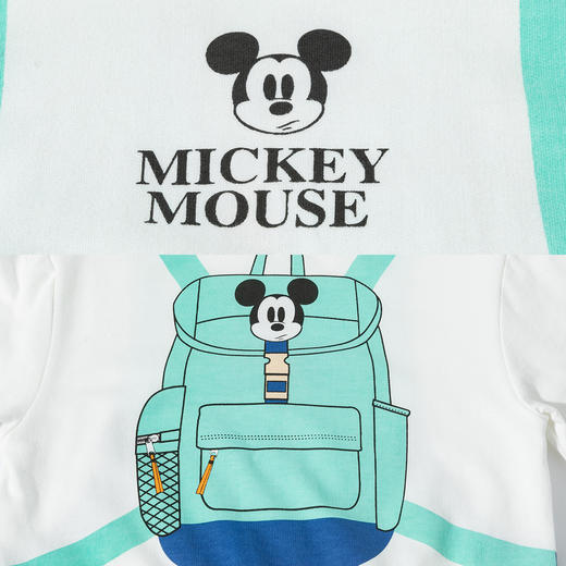 迪士尼25春秋新款男童圆领卫衣纯棉米奇印花运动休闲卫衣时尚百搭上衣ZD1ES036 商品图5