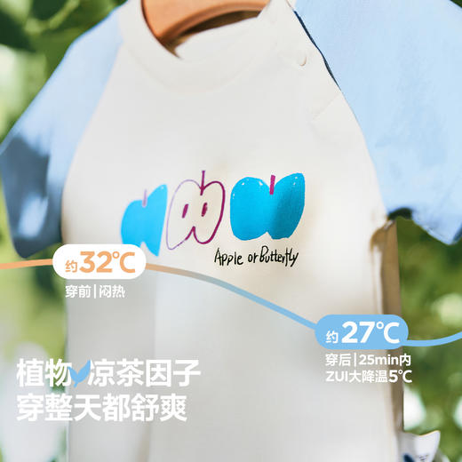 【棉感速干】迷你巴拉套装男女童儿童不闷汗凉感抑菌短袖长裤 商品图3