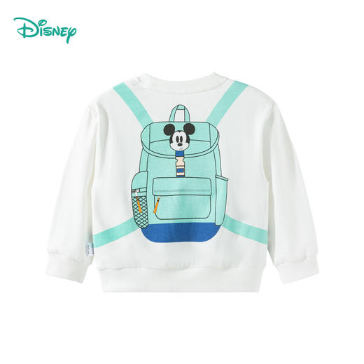 迪士尼25春秋新款男童圆领卫衣纯棉米奇印花运动休闲卫衣时尚百搭上衣ZD1ES036 商品图3