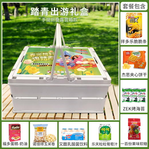 【慢生活踏青游】春暖花开踏青出游露营零食组合F-手提折叠露营箱颜色随机 商品图0