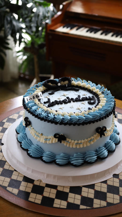 蓝黑色复古蝴蝶结 商品图6