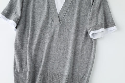 【高品质私服】【假两件POLO衫】混纺材质，舒适有型，透气性好JZ2516-CC 商品图3