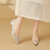 【KADINA】 AF3  卡迪娜2025春季新款低粗跟尖头闪闪满钻浅口通勤女单鞋KS251552 商品缩略图0