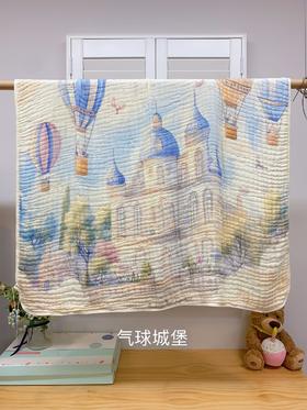 六层棉纱泡泡毯 110*110cm A类水洗六层纱布盖毯 抗菌强吸水力一毯多用，空调毯 ，午睡毯，洗澡浴巾，质感超级柔软