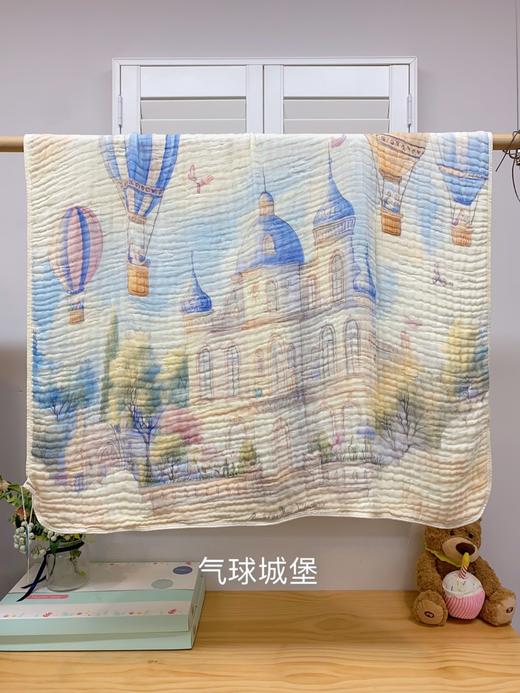 六层棉纱泡泡毯 110*110cm A类水洗六层纱布盖毯 抗菌强吸水力一毯多用，空调毯 ，午睡毯，洗澡浴巾，质感超级柔软 商品图0