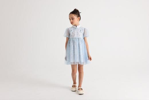 丽婴房-童衣类（春）I5连衣裙浅蓝（国风系列） 商品图3