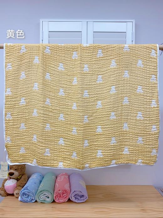 六层棉纱泡泡毯 110*110cm A类水洗六层纱布盖毯 抗菌强吸水力一毯多用，空调毯 ，午睡毯，洗澡浴巾，质感超级柔软 商品图11