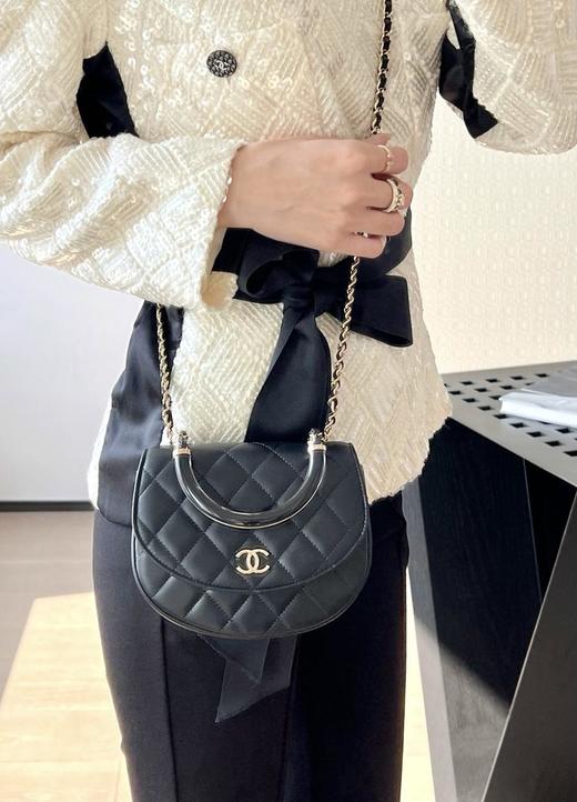 CHANEL香奈儿25C品牌徽标翻盖开合小羊皮单肩斜挎手提包（HH） 商品图5