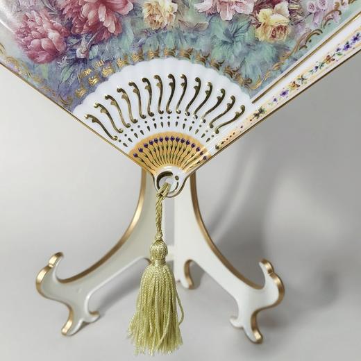 1998年布拉德福德交易所限量发行，丽娜刘扇形鎏金花卉挂盘，绽放之美系列 商品图13