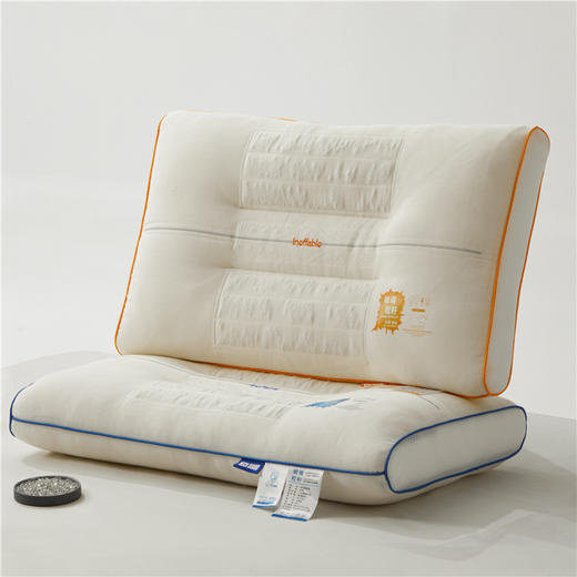 自然醒玻璃粒籽护颈枕全棉纯棉枕芯护颈椎枕不易变形按摩枕家用一对枕头枕芯XK 商品图0