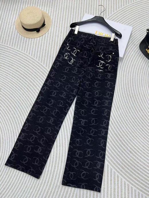 CHANEL香奈儿24SS小香满印后袋珠片慵懒风且时髦百搭款长裤（DQJ） 商品图11