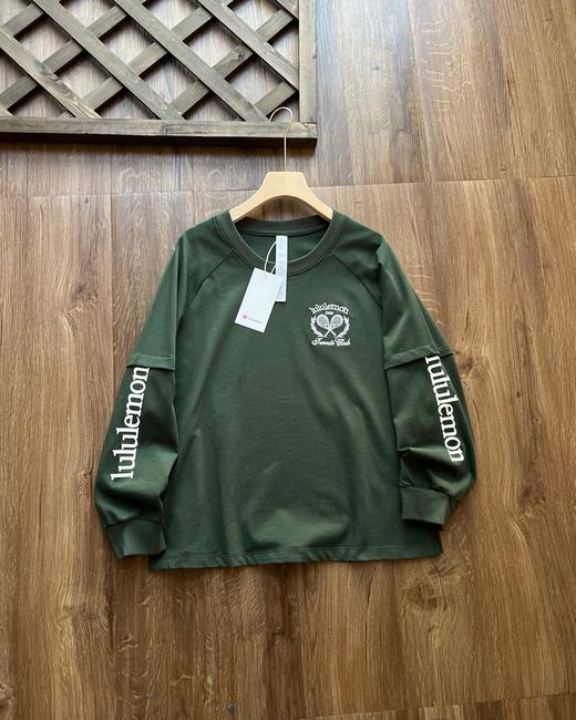 宝藏单品 lululemon露露乐蒙  假两件品牌logo宽松长袖插肩袖T恤 女款！ 商品图5