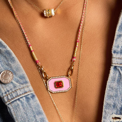 北京仓｜MYA-BAY-PINK YUCATAN-粉色珐琅 项链［比利时设计师］ 商品图2