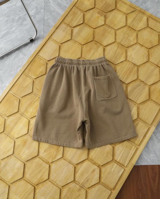 点此购买 巴黎世家夏季男女款做旧水磨蜡染硅胶印花松紧中腰直筒宽松休闲短裤 LL 312681 商品图8