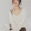 Triuuchu | 两件套纯欲风麻感棉锁骨T恤5005 商品缩略图0