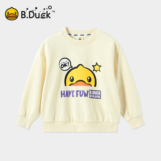 【专柜同款】bduck小黄鸭童装儿童卫衣春秋男童休闲上衣女童套头105-150 BF1508950 商品图0
