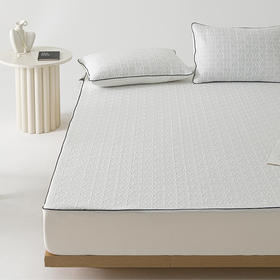 顶柔6D空气层PE霜感软凉席三件套（床笠款）-LX7079