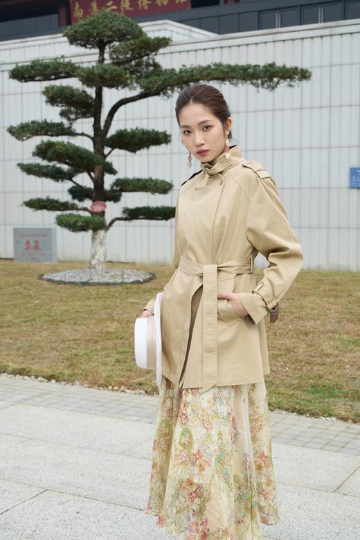 SZ1D50_如梦令色_风衣_春秋_立领双排扣系带收腰中长款_高级女装_BERNIEELEN 伯妮斯茵 商品图1