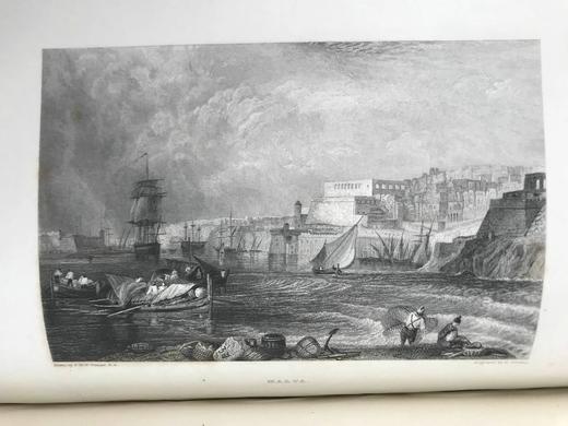 1833-34年 芬登版画集：拜伦生平与作品（全3卷） 百余幅版画插图 真皮精装18开 商品图11