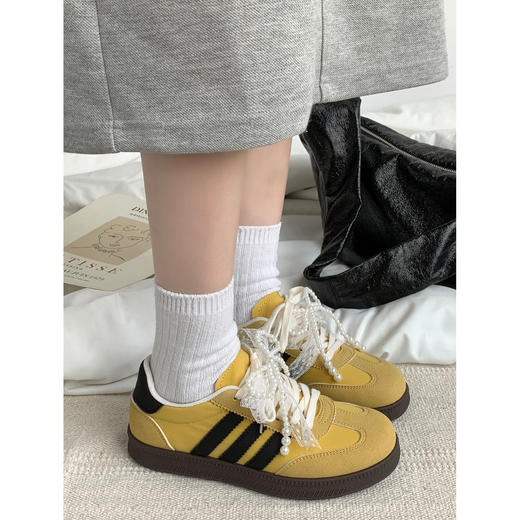 【YW】无忧购韩系ins温柔百搭可拆卸蝴蝶结休闲平底德训鞋MIS-2680（截单后7天发货) 商品图4