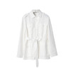 气质通勤高智工装亚麻白色外套2025春 商品缩略图4
