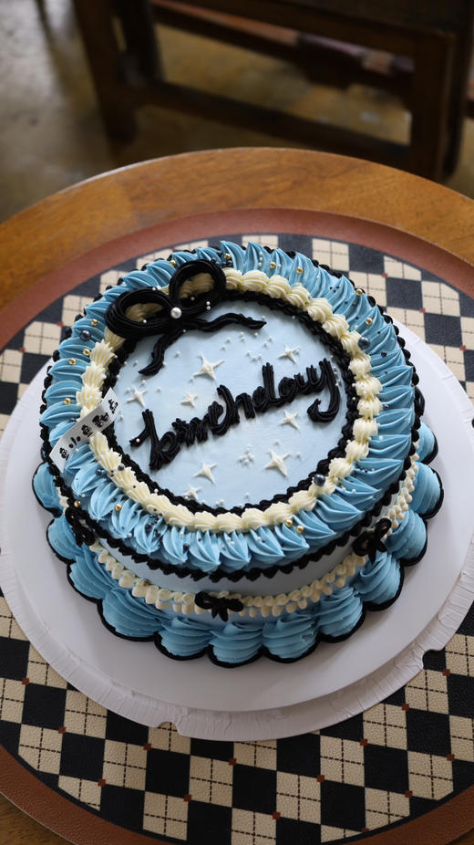 蓝黑色复古蝴蝶结 商品图7