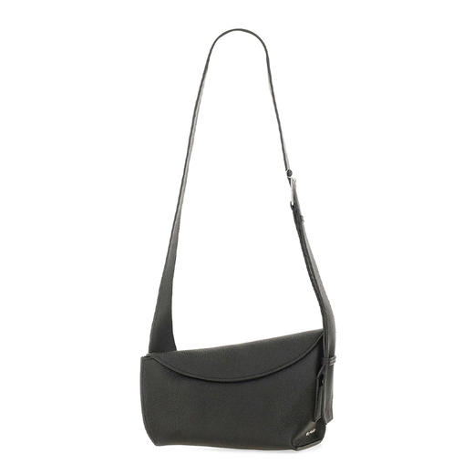 ALEXANDER MCQUEEN 麦昆 女士字母徽标刻字皮革单肩包 黑色 808521 1VDBF 1000 商品图0