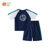 贝贝怡25夏季新款男童凉感运动套装撞色网眼透气速干短袖短裤足球套装ZB2ET041 商品缩略图4