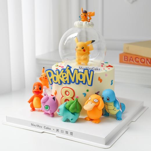 皮卡丘·主题蛋糕（含玻璃罩 拿时注意）【B5040】 商品图0