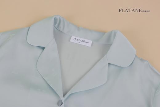 梧桐本色夏季绸缎仿丝衬衫裙 商品图2