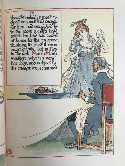 1901年 兰姆《岁月的假面》 沃尔特·克兰40页精美彩色插图 精装16开 商品图14