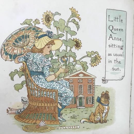 1886年 小安妮女王 沃尔特·克兰24页彩色插图 布脊精装 商品图3